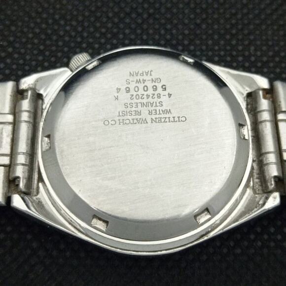 Vintage 1977 Citizen Automatic Mens Silver Watch W/daydate & Blue accents - Picture 8 of 8